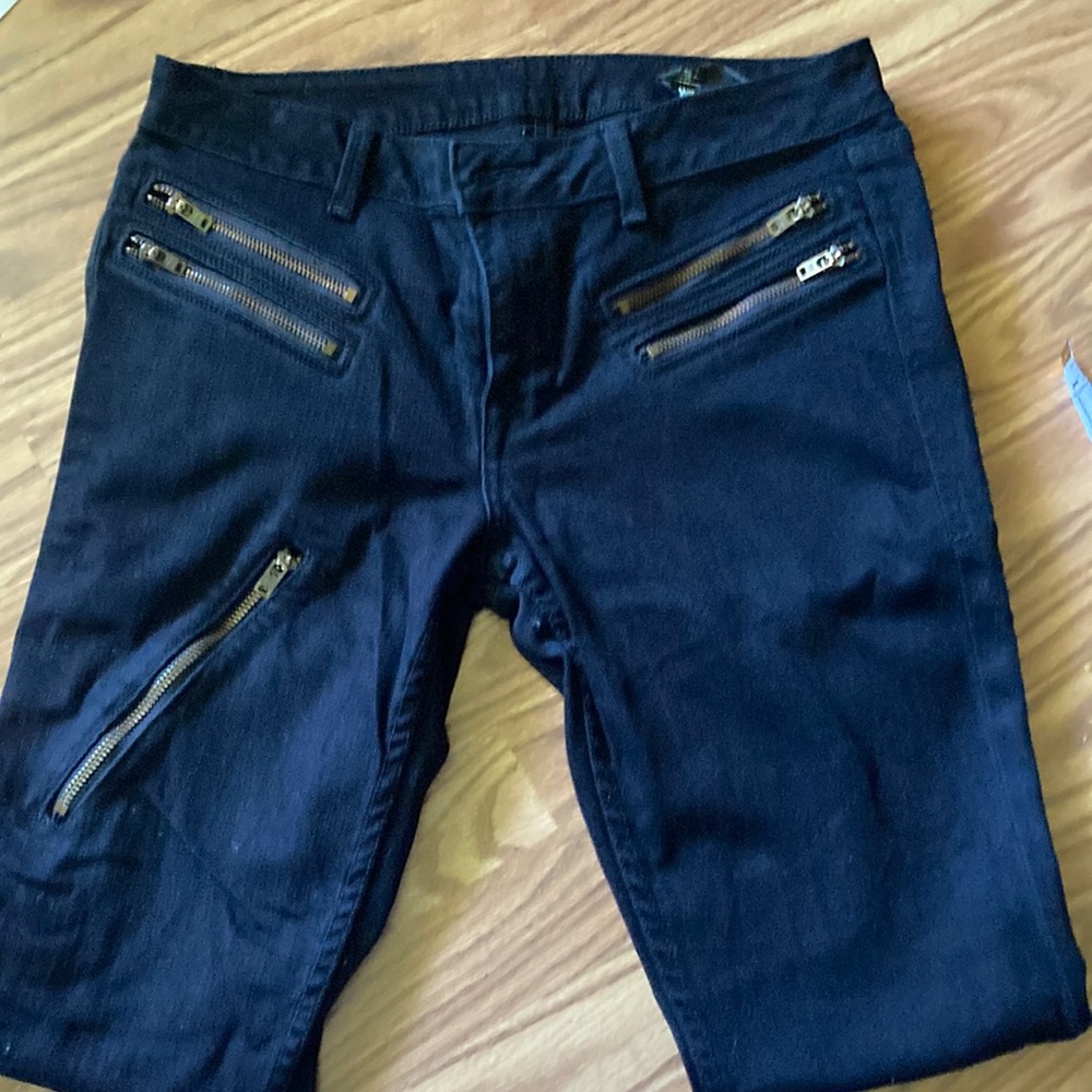 William Rast black skinny jeans with zippers!